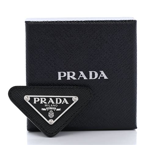 prada pin black|Prada pin brooch.